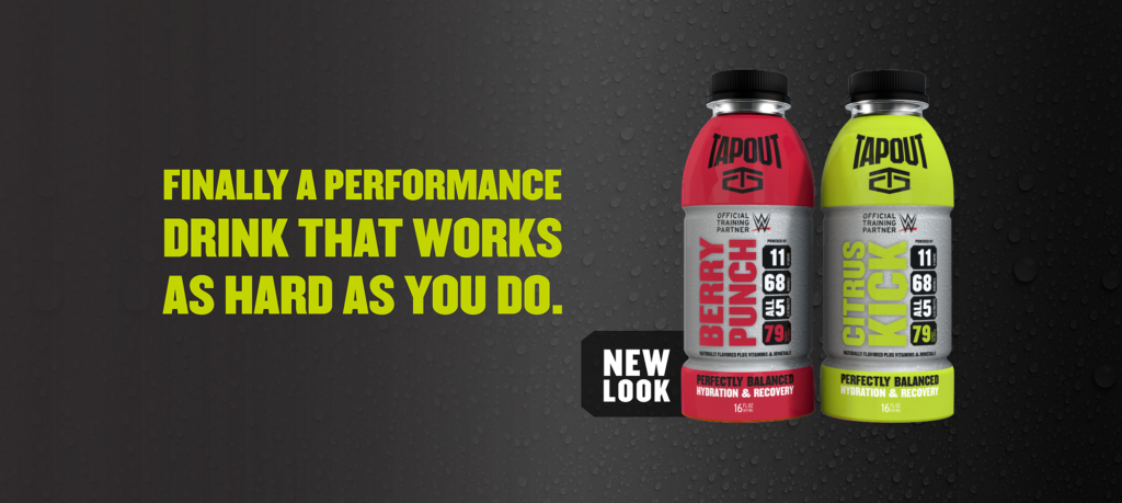 Tapout Beverages first landing page