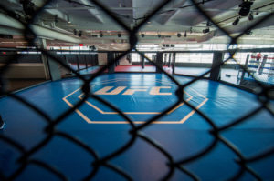 UFC Training facility from Octagon perspective.